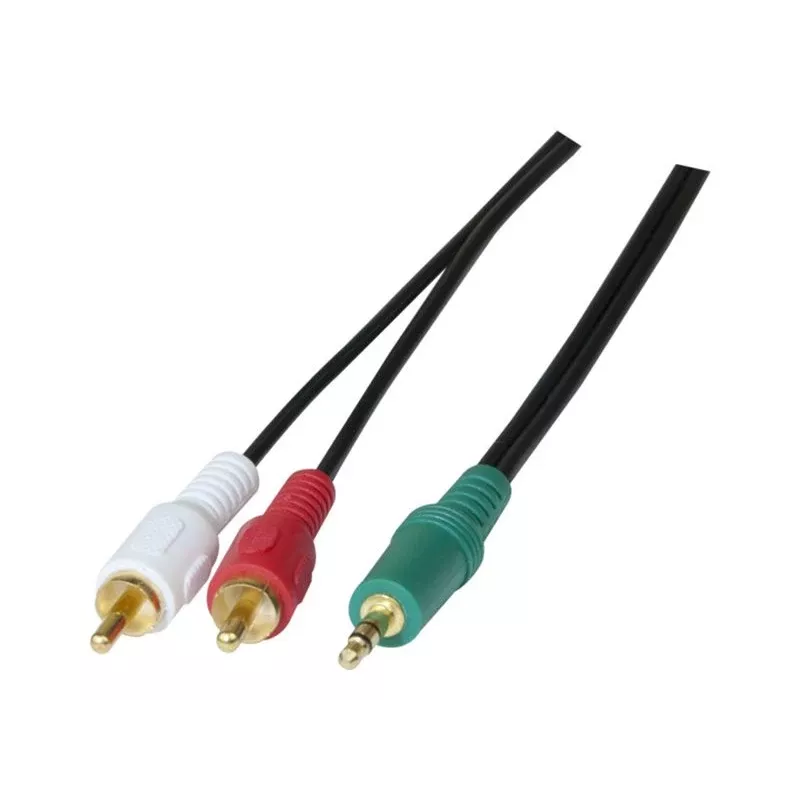 Exertis Connect 108791 audiokabel 3 m 3,5 mm naar 2 x RCA stekker zwart