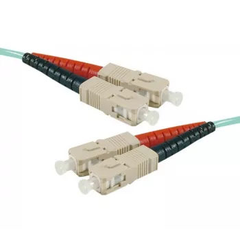 EXERTIS CONNECT OM3 SC duplex UPC glasvezel-patchkabel, 50/125 µm, aqua, 20 m, high density 392758
