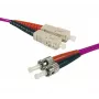 EXERTIS CONNECT OM4 glasvezel patchkabel, 50/125 µm, 2x ST naar SC duplex, Erika-violet, 10 m 392826