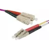 EXERTIS CONNECT glasvezel-patchkabel Eco, 50/125 µm, OM4-fiber, SC duplex stekker/LC duplex stekker, erika-violet, 3,0 m UPC UPC-slijping (392803)