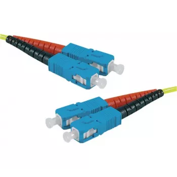 Exertis Connect HD LWL-patchkabel, OS2 singlemode, SC duplex naar SC duplex, UPC, geel, 15 m 392877