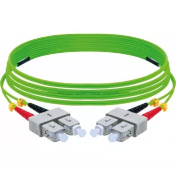 EXERTIS CONNECT OM5 SC duplex naar SC duplex LWL-patchkabel, 50/125 µm, LSZH, limoengroen, 3 m 392903