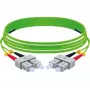 EXERTIS CONNECT OM5 SC duplex naar SC duplex LWL-patchkabel, 50/125 µm, LSZH, limoengroen, 3 m 392903