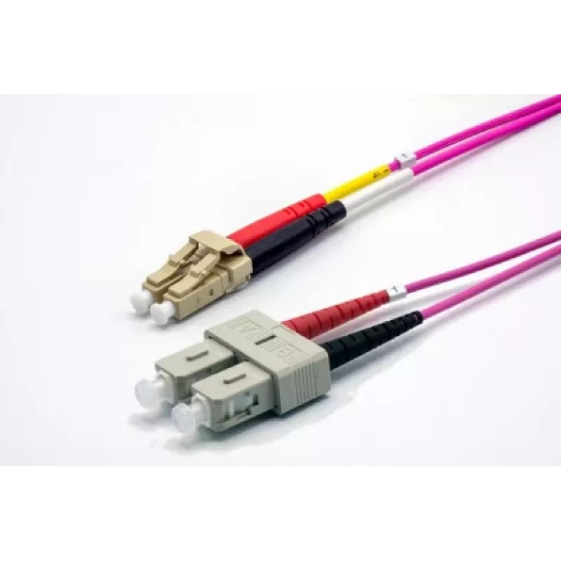 EKIVALAN OM4 duplex glasvezel-patchkabel LC/SC, 50/125 µm, erikaviolet, 5 m COZOM4DCLC2SE0050A