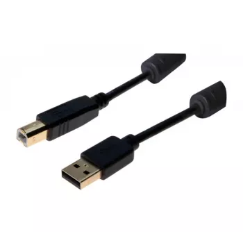 Exertis Connect USB 2.0 Type-A stekker naar Type-B stekker kabel, 3 m, zwart 532432