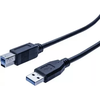 EXERTIS CONNECT USB 3.0-kabel, USB-A stekker naar USB-B stekker, 1,0 m, zwart, 5 Gbps 532464