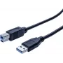 EXERTIS CONNECT USB 3.0-kabel, USB-A stekker naar USB-B stekker, 1,0 m, zwart, 5 Gbps 532464
