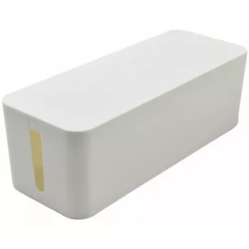 Exertis Connect Grote kabelmanagement-box voor stekkerdozen, wit, 400 x 160 x 135 mm 573423
