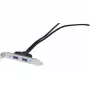 Exertis Connect USB 2.0 verlengkabel, USB-A stekker naar USB-A bus, 0,25 m, zwart 146697