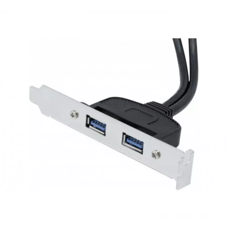 Exertis Connect USB 2.0 verlengkabel, USB-A stekker naar USB-A bus, 0,25 m, zwart 146697