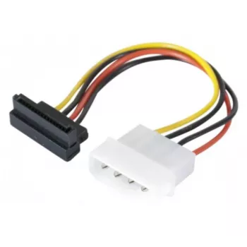 EXERTIS CONNECT SATA-stroomadapterkabel, Molex naar SATA 4-pin haaks, Molex naar SATA bus haaks, 15 cm 147553