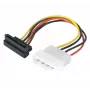 EXERTIS CONNECT SATA-stroomadapterkabel, Molex naar SATA 4-pin haaks, Molex naar SATA bus haaks, 15 cm 147553