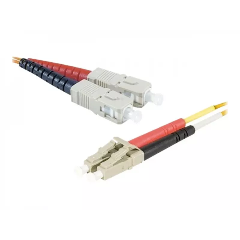 Exertis Connect LC/UPC naar ST/UPC Multimode Duplex LWL-patchkabel, OM2 50/125µm, LSZH, oranje, 3m 392673