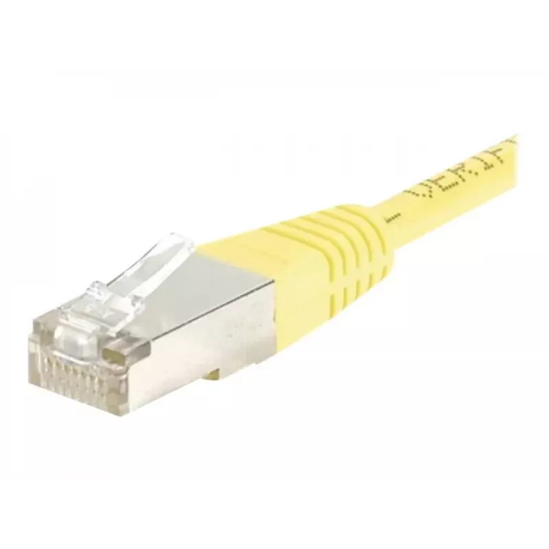 EXERTIS CONNECT Cat.6 F/UTP-patchkabel, geel, 10 m, slim bend protection 245560