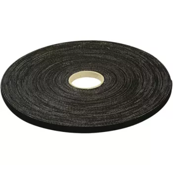 EXERTIS CONNECT Klittenband-montageband, 20 mm x 10 m, zwart voor kabelvriendelijke installatie van netwerk- en datakabels (629446)
