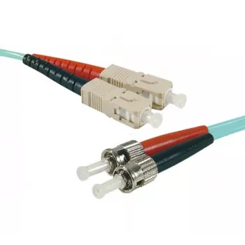 EXERTIS CONNECT OM3 Glasvezel-patchkabel, 50/125 µm, 2x ST naar SC Duplex, Aqua, 5 m 392764