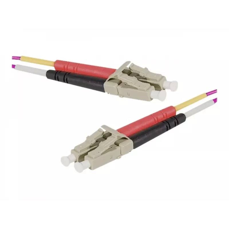 Exertis Connect OM4 Glasvezel-patchkabel LC Duplex naar LC Duplex UPC, Erika-Violet, 7m 392785