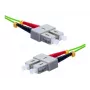 EXERTIS CONNECT OM5 SC Duplex naar SC Duplex Glasvezel-patchkabel, 50/125 µm, UPC, Limoengroen, 2 m 392902