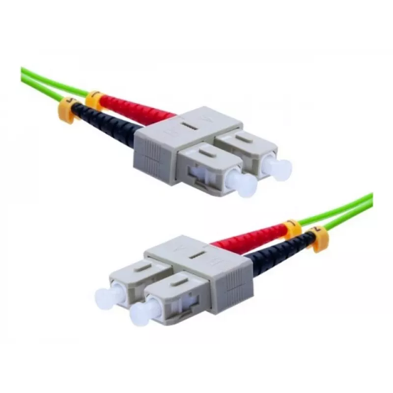 EXERTIS CONNECT OM5 SC Duplex naar SC Duplex Glasvezel-patchkabel, 50/125 µm, UPC, Limoengroen, 2 m 392902