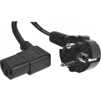 EXERTIS CONNECT netkabel, Schuko-stekker naar haakse IEC C13-bus, zwart, 3,0 m 808211