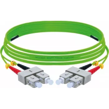EXERTIS CONNECT OM5 SC Duplex naar SC Duplex Glasvezel-patchkabel, 50/125 µm, LSZH, Limoengroen, 10 m 392906