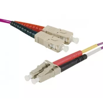 Exertis Connect 5m SC/UPC naar LC/UPC Multimode OM2 Duplex Glasvezel-patchkabel, LSZH, Oranje 392684