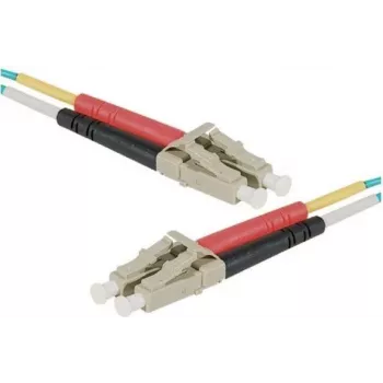 EXERTIS CONNECT HD OM3 LC Duplex Glasvezel-patchkabel, 50/125 µm, Aqua, 0,5 m 392720