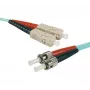 Exertis Connect HD OM3 Glasvezel-patchkabel, 50/125 µm, 2x ST naar SC Duplex, Aqua, 15 m 392767