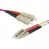 Exertis Connect LC/UPC naar LC/UPC OM4 Multimode Duplex Uniboot-patchkabel, 1m, erika violet, LSZH 392951