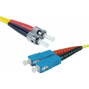 Exertis Connect ST/UPC naar SC/UPC Single-Mode Duplex OS2 Glasvezel-patchkabel, 3m, Geel 392883