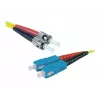 Exertis Connect ST/UPC naar SC/UPC Single-Mode Duplex OS2 Glasvezel-patchkabel, 3m, Geel 392883