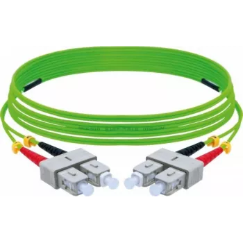 EXERTIS CONNECT OM5 SC duplex naar SC duplex UPC glasvezel-patchkabel, 50/125 µm, limoengroen, 5 m 392904
