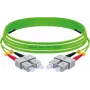 EXERTIS CONNECT OM5 SC duplex naar SC duplex UPC glasvezel-patchkabel, 50/125 µm, limoengroen, 5 m 392904