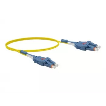 EXERTIS CONNECT LC/UPC naar LC/UPC uniboot duplex single-mode OS2 glasvezel-patchkabel, 3m, geel, halogeenvrij 392933