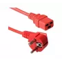 Exertis Connect 16 A haakse Schuko-naar-rechte C19 stroomkabel, rood, 2 m 640055