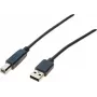 Exertis Connect USB 2.0 kabel USB-A stekker naar USB-B stekker 1,0m grijs 532407
