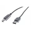 Exertis Connect USB 2.0 kabel USB-A stekker naar USB-B stekker 1,0m grijs 532407