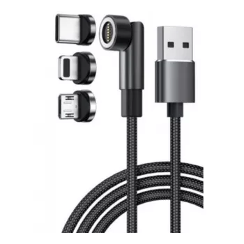 Exertis Connect USB 3-in-1 oplaadkabel met USB-C, Micro-B, Lightning (640297)