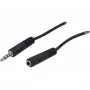 EXERTIS CONNECT 3,5mm stereo-audio-verlengkabel, stekker naar bus, 2m, zwart 721133