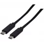 EXERTIS CONNECT USB 3.2 Gen 2x2 kabel 20 Gbps / 240W USB-C naar USB-C, zwart, 1,0 m (532649)