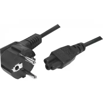 Exertis Connect haakse Schuko-naar-IEC-C5-stroomkabel, zwart, 1,0 m 808359