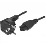 Exertis Connect haakse Schuko-naar-IEC-C5-stroomkabel, zwart, 1,0 m 808359