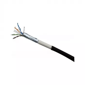 EXERTIS CONNECT Cat.6 F/UTP waterdichte outdoor-patchkabel, 15 m, zwart 845045