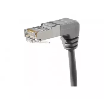 EXERTIS CONNECT Cat.6A S/FTP patchkabel, 1m, grijs, beide aansluitingen naar beneden haaks 854288
