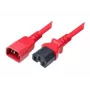 Exertis Connect IEC C14 naar C15 stroomkabel, rood, 1,8 m 808364