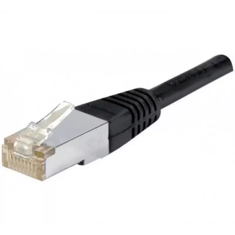 Exertis Connect 845038 Waterbestendige Cat.6 F/UTP patchkabel, 0,5 m, zwart, slanke knikbescherming