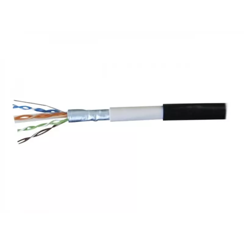 EXERTIS CONNECT CAT.6 F/UTP waterdichte outdoor-patchkabel, 5 m, zwart 845042