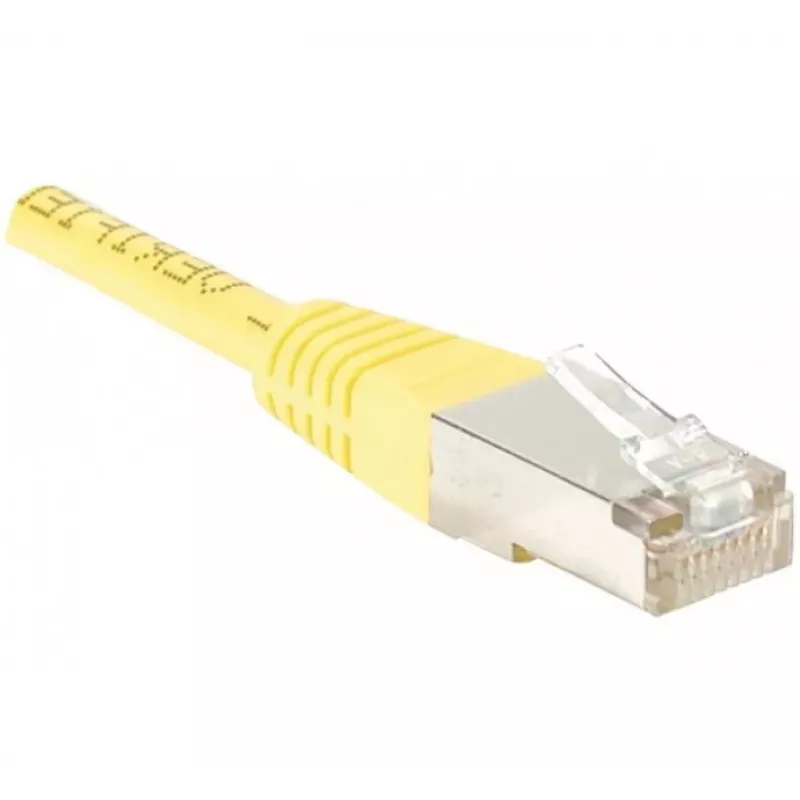 Exertis Connect 853353 Cat.6 F/UTP patchkabel, 50 m, geel, slanke knikbescherming