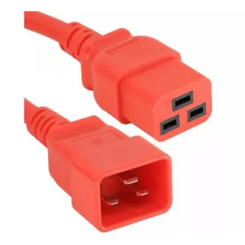Exertis Connect 2m rode IEC C20 naar C19 stroomverlengkabel 16A 250V 640056