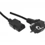 Exertis Connect 3m haakse Schuko-naar-C13 stroomkabel, halogeenvrij, zwart 807951